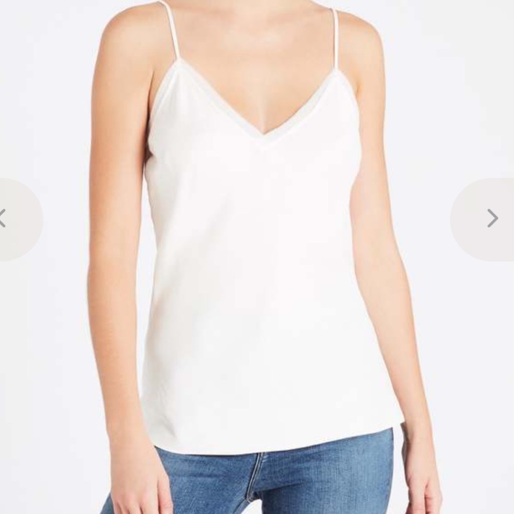 FRAME off white satin camo tank